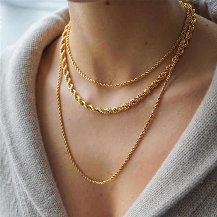 Cadena Trenzada Doré - 18k