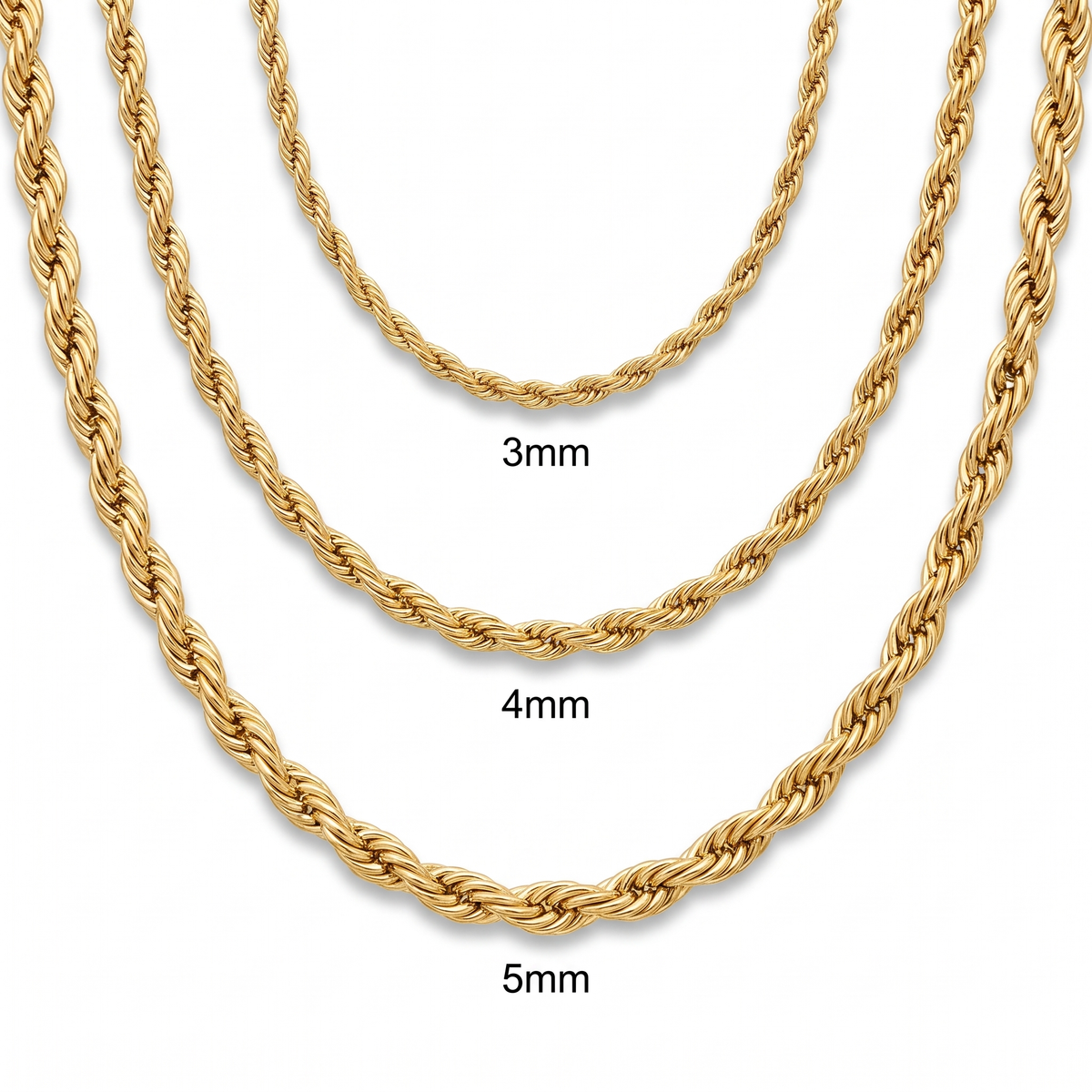 Cadena Trenzada Doré - 18k