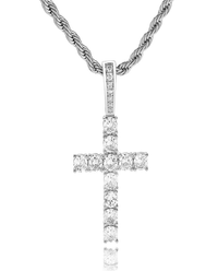 Cadena Constellation Lune - 925 bañado en oro blanco